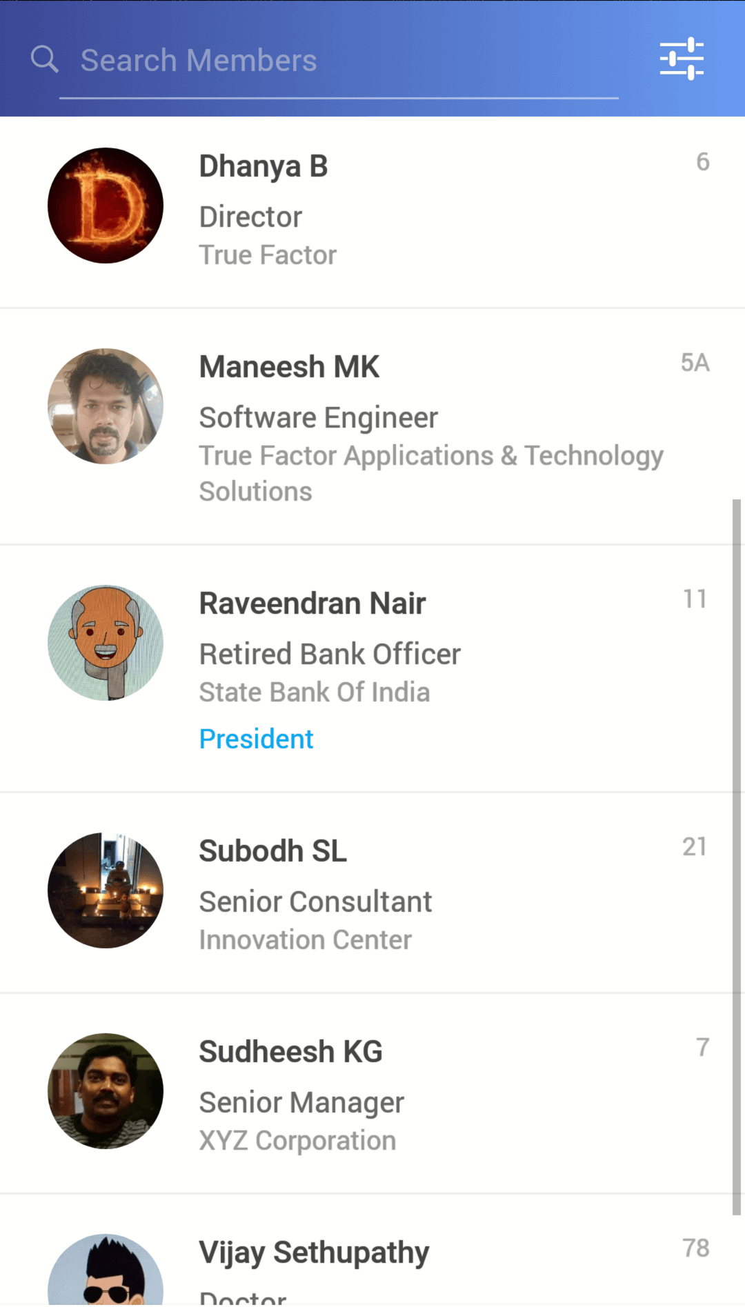 Member Directory