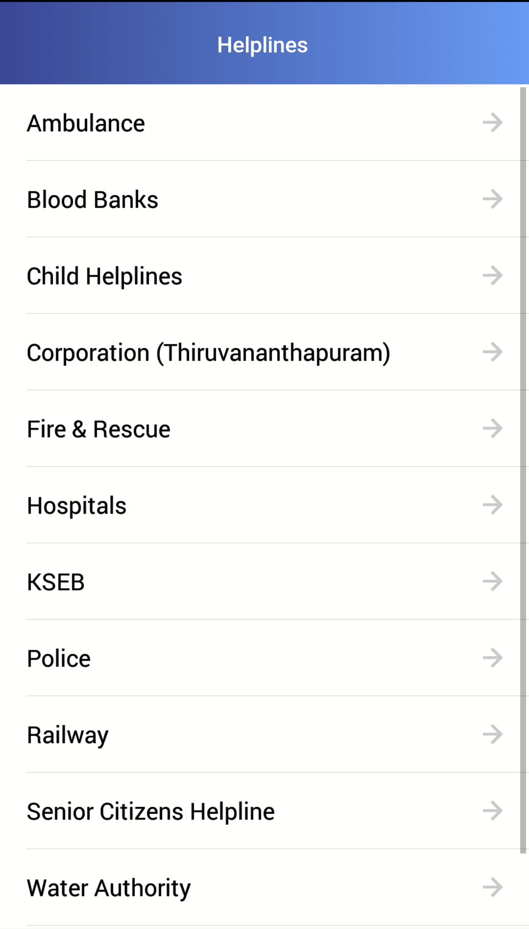 Helplines